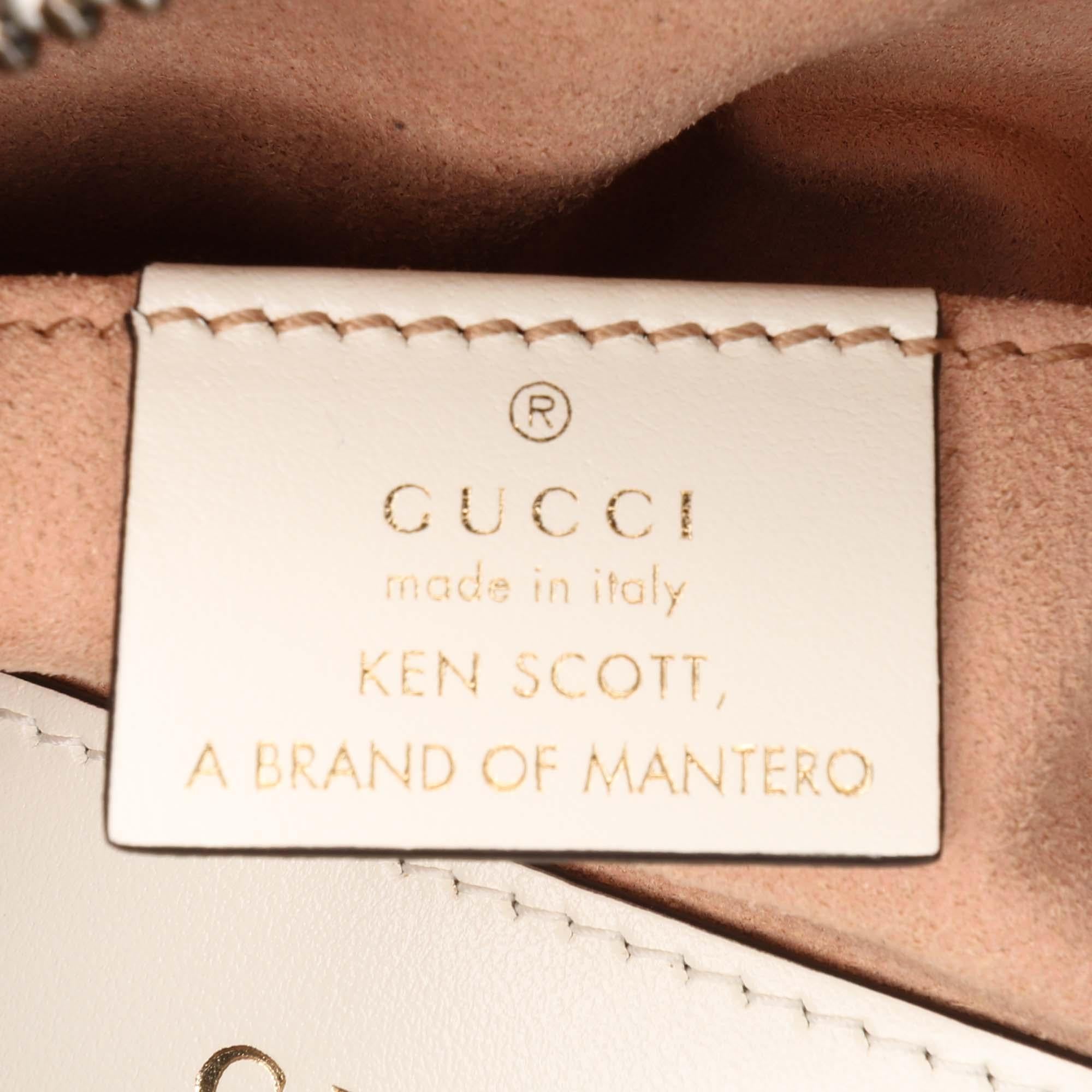 Gucci Ken Scott Mini GG Marmont Floral Printed Matelasse Leather Crossbody
