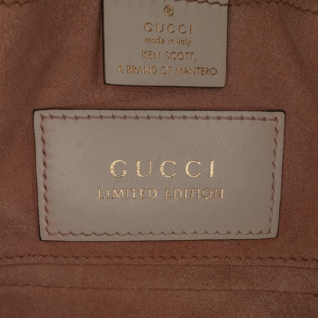 Gucci KLB Scott Mini GG Marmont Floral Printed Matelasse Leather Flap Crossbody
