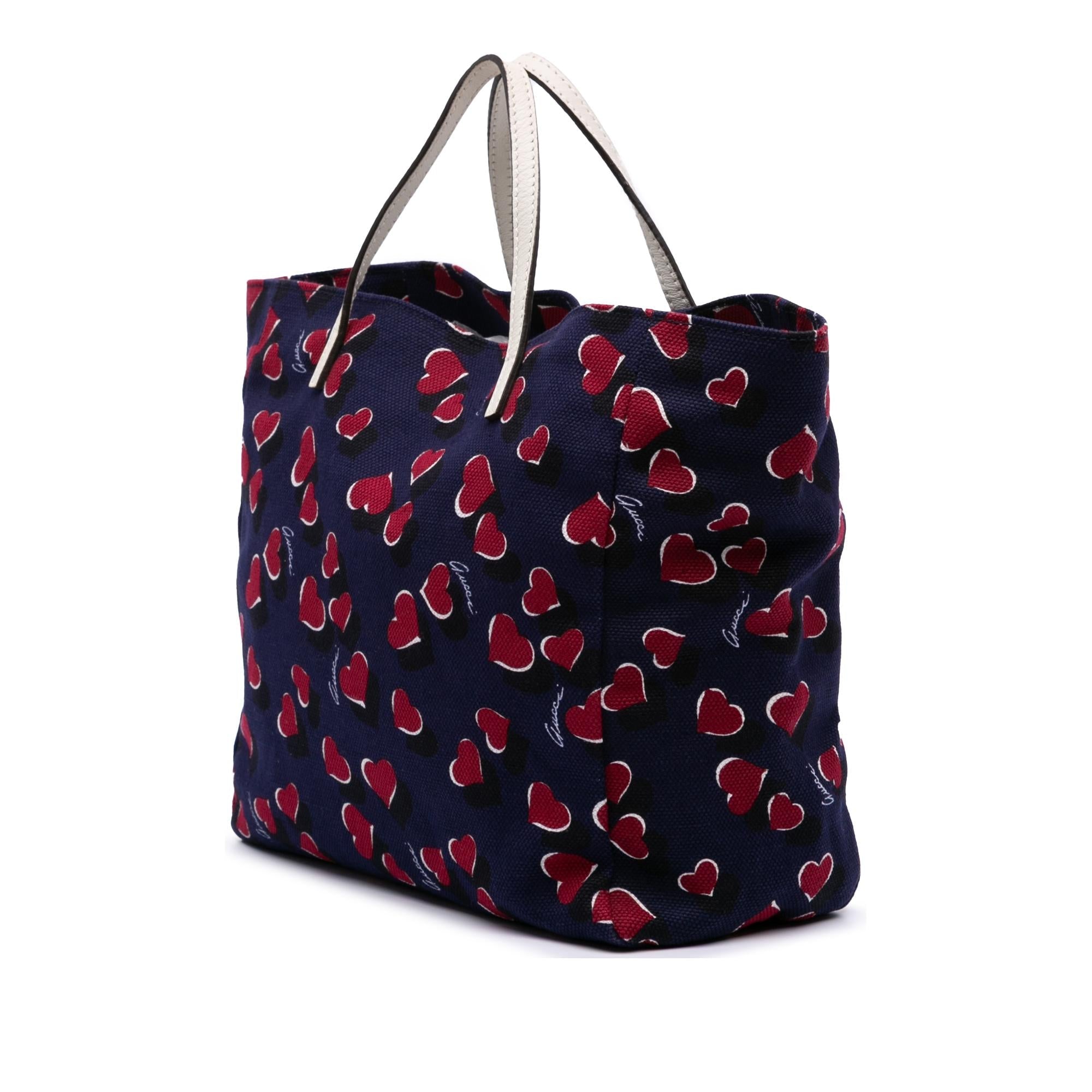 Gucci Kids Canvas Heartbeat Tote
