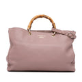 Gucci Large Calfskin Bamboo Shopper Satchel