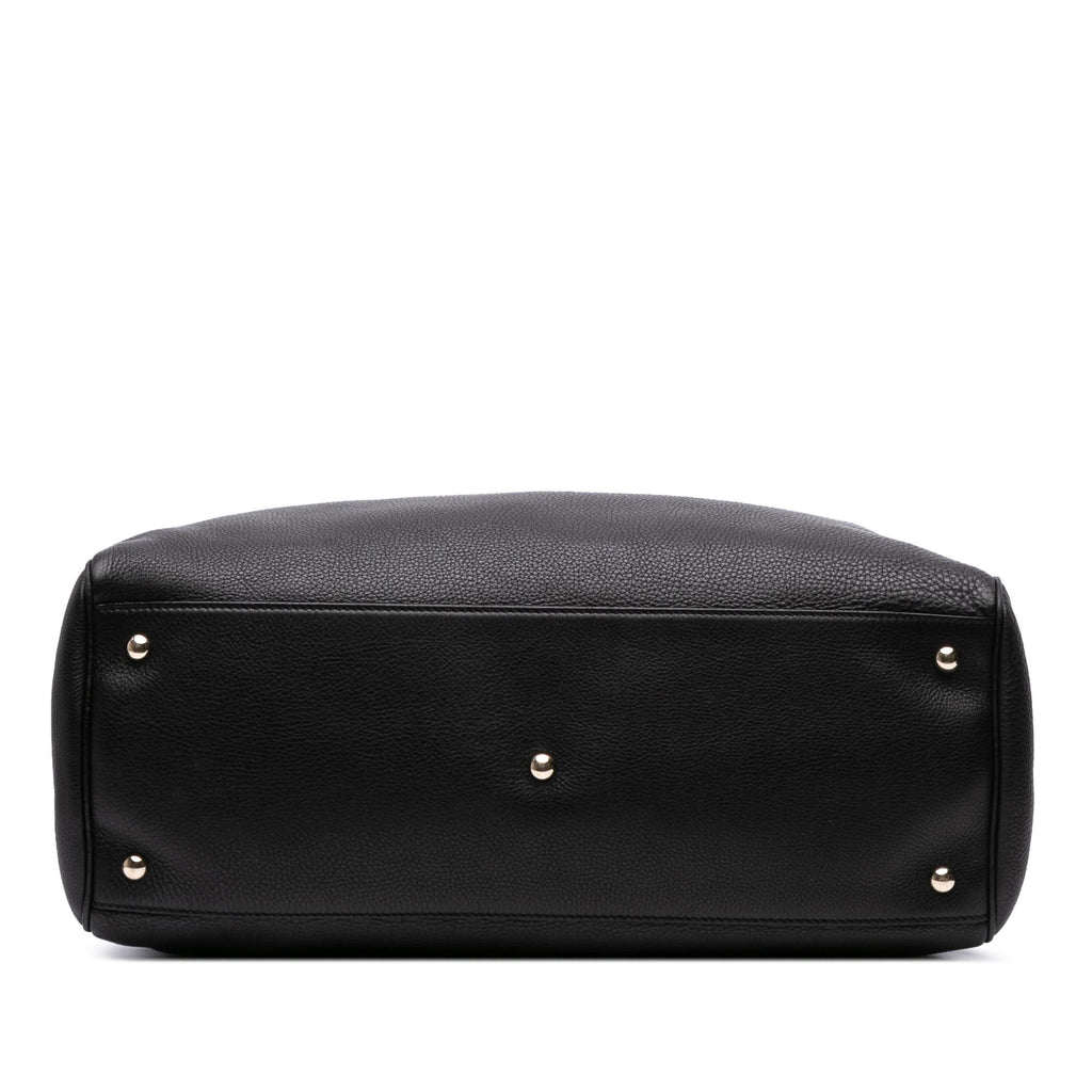 Gucci Large Calfskin Bamboo Shopper Satchel