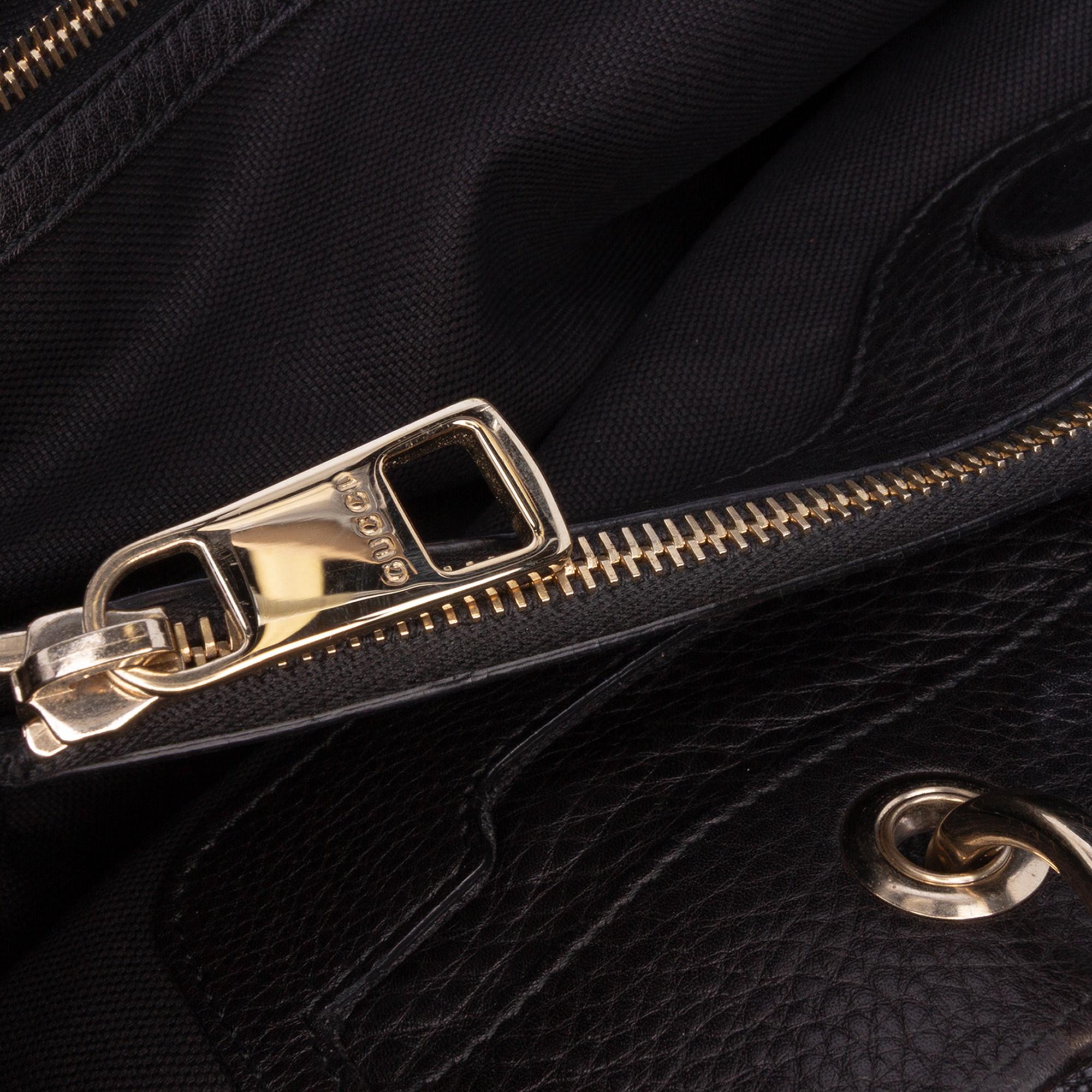 Gucci Large Calfskin Bamboo Shopper Satchel