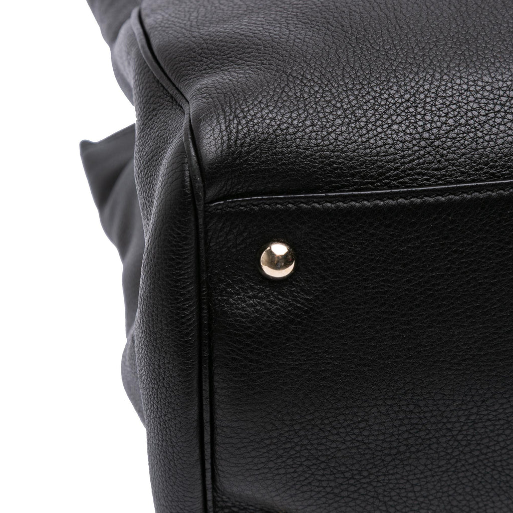Gucci Large Calfskin Bamboo Shopper Satchel