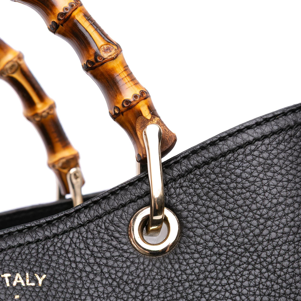 Gucci Large Calfskin Bamboo Shopper Satchel
