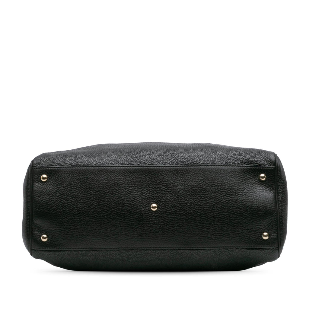 Gucci Large Calfskin Bamboo Shopper Satchel