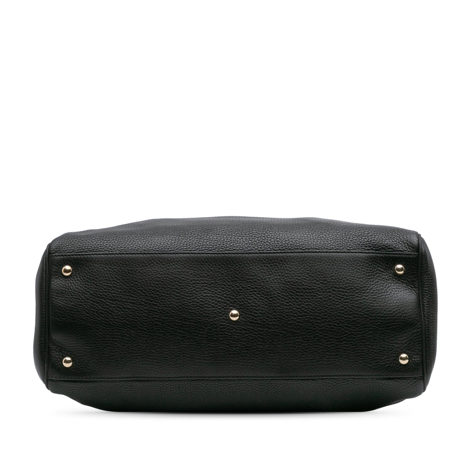 Gucci Large Calfskin Bamboo Shopper Satchel
