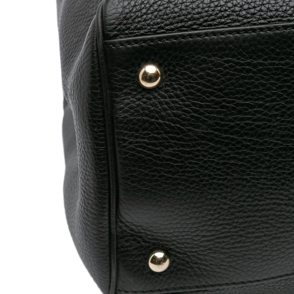 Gucci Large Calfskin Bamboo Shopper Satchel