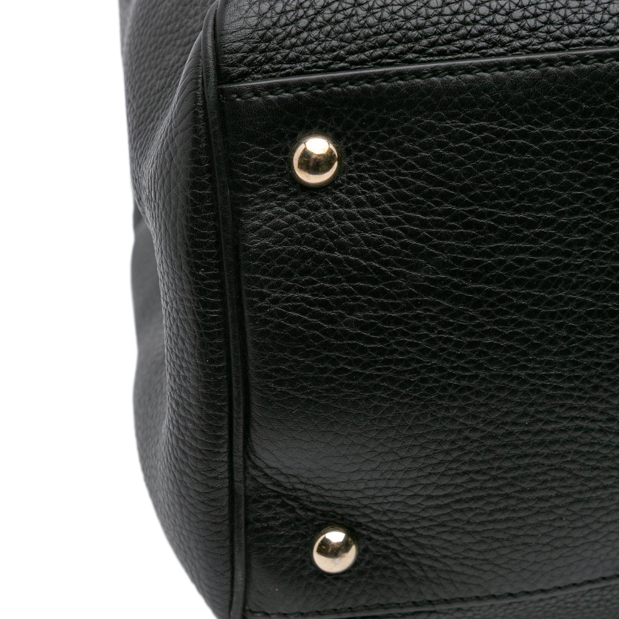 Gucci Large Calfskin Bamboo Shopper Satchel