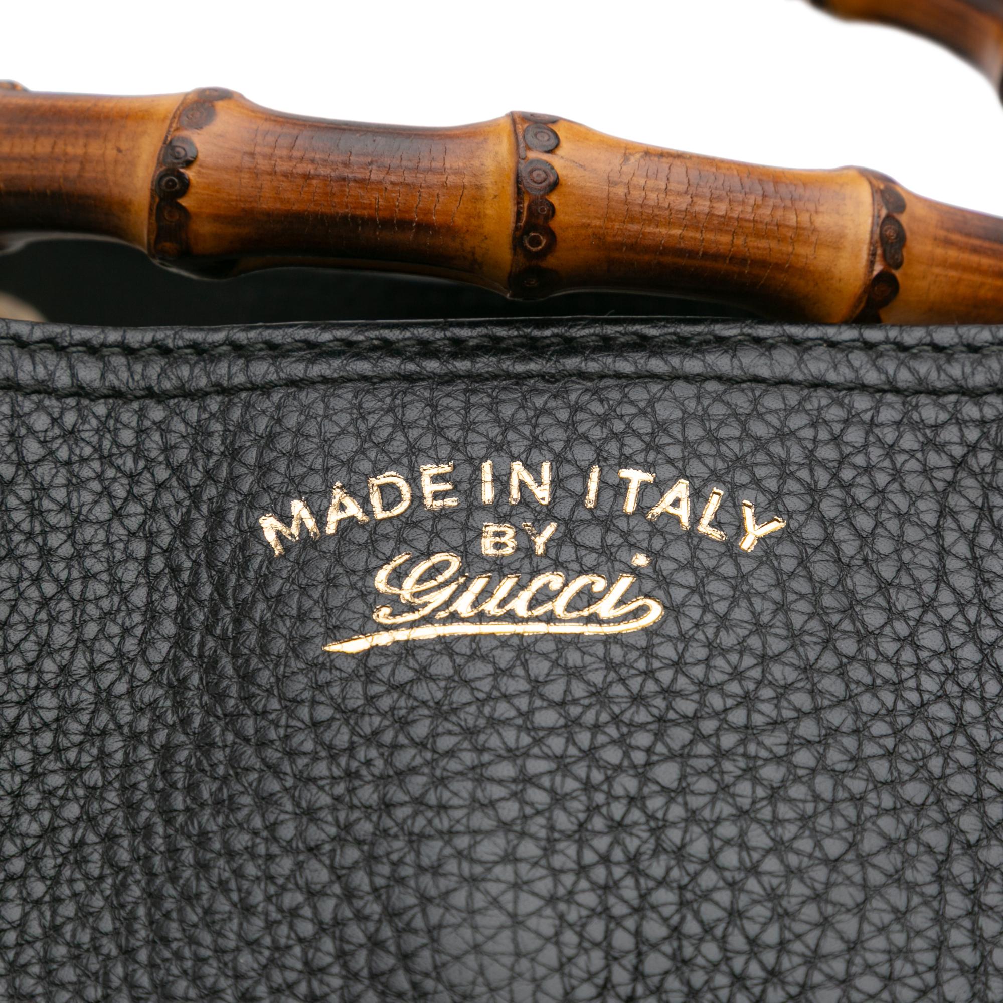 Gucci Large Calfskin Bamboo Shopper Satchel