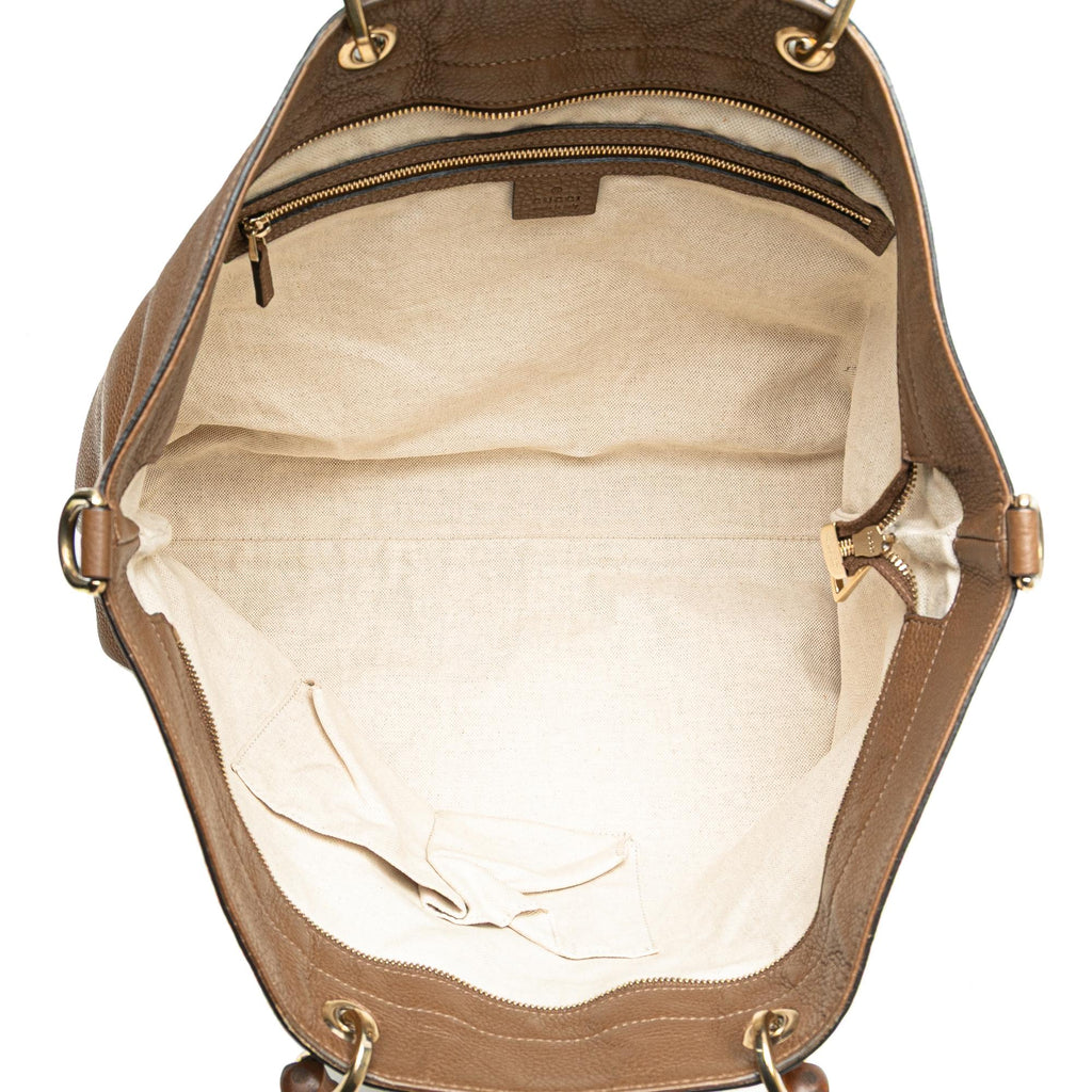 Gucci Large Calfskin Bamboo Shopper Satchel