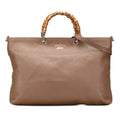 Gucci Large Calfskin Bamboo Shopper Satchel