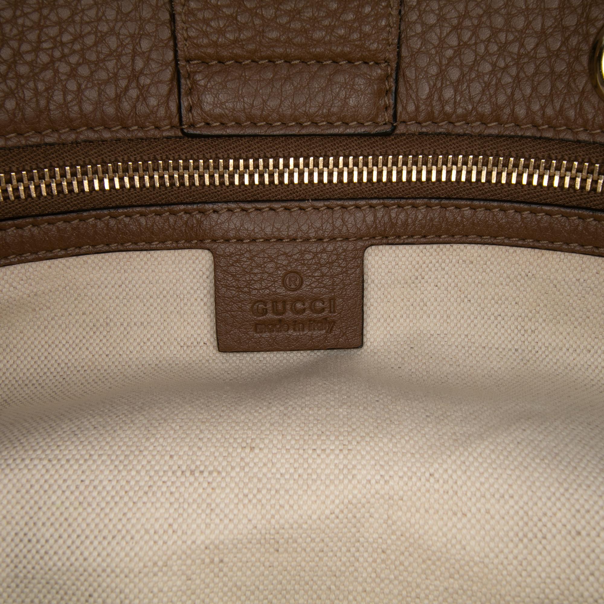 Gucci Large Calfskin Bamboo Shopper Satchel
