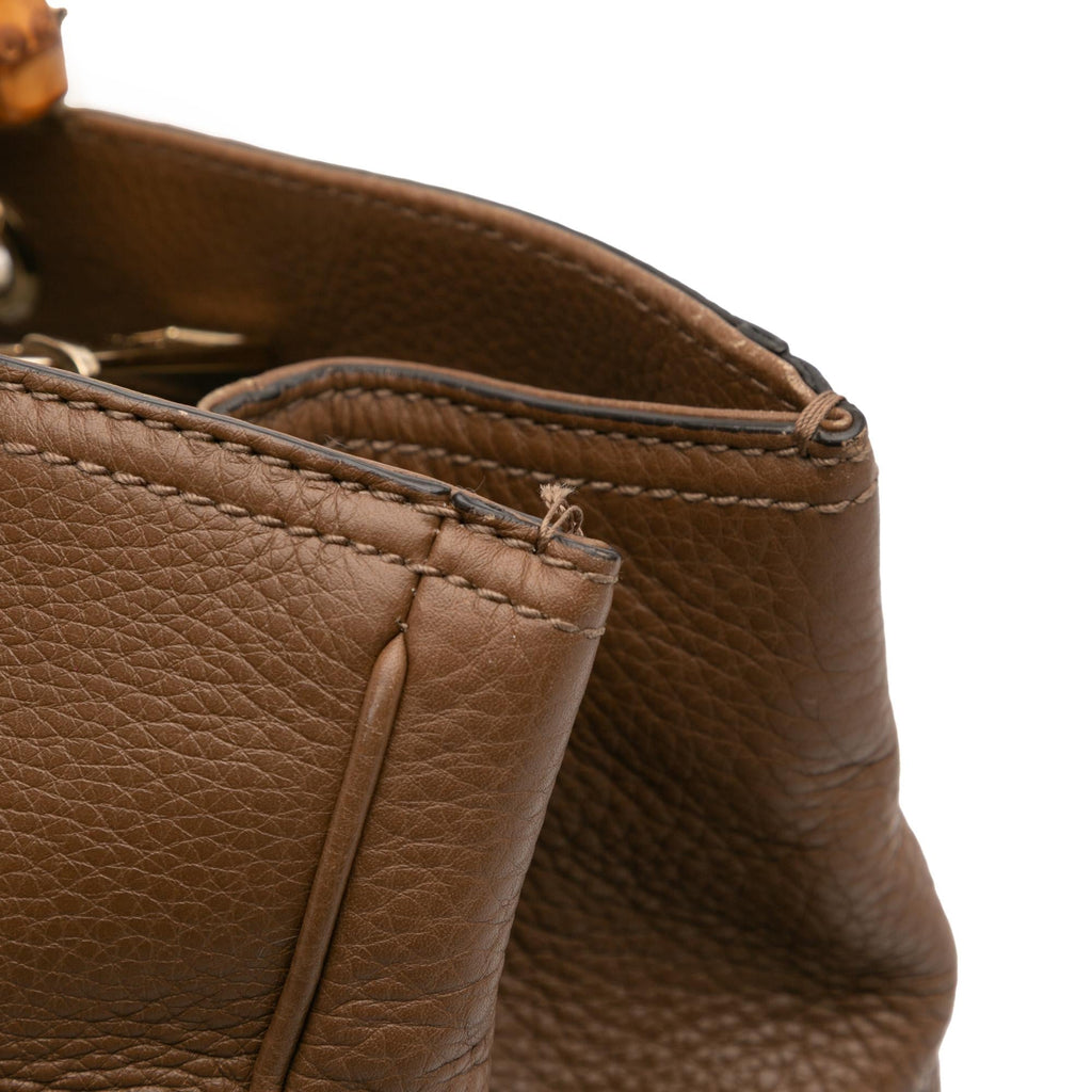 Gucci Large Calfskin Bamboo Shopper Satchel
