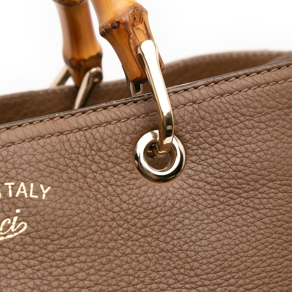 Gucci Large Calfskin Bamboo Shopper Satchel