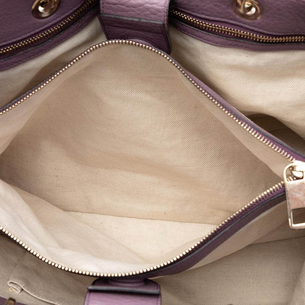 Gucci Large Calfskin Bamboo Shopper Satchel