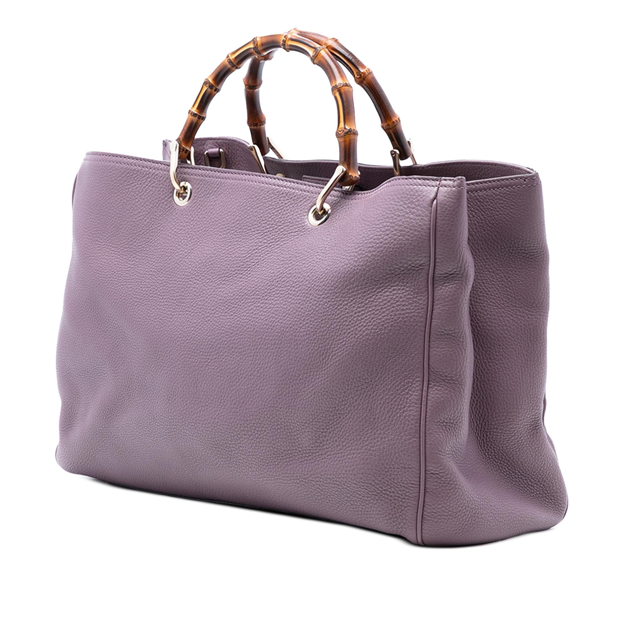 Gucci Large Calfskin Bamboo Shopper Satchel