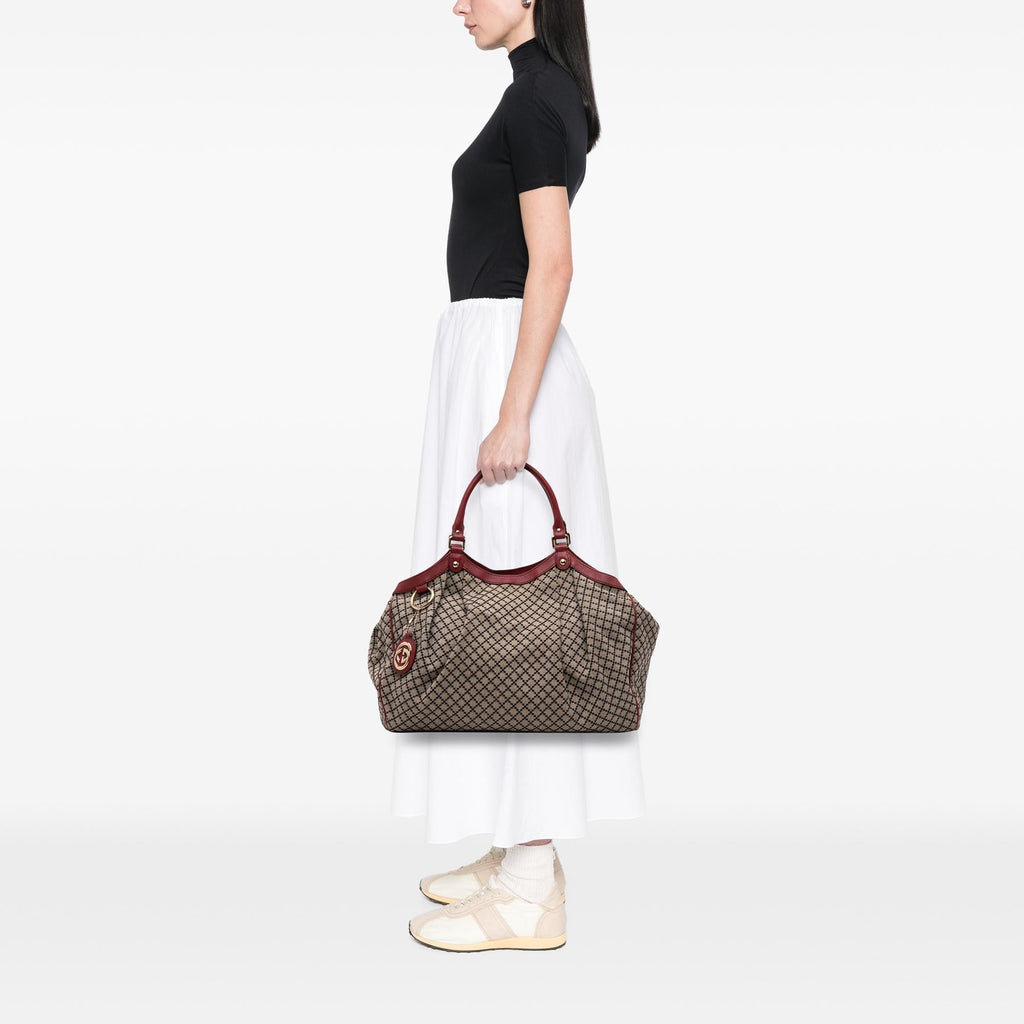Gucci Large Diamante Canvas Sukey Tote