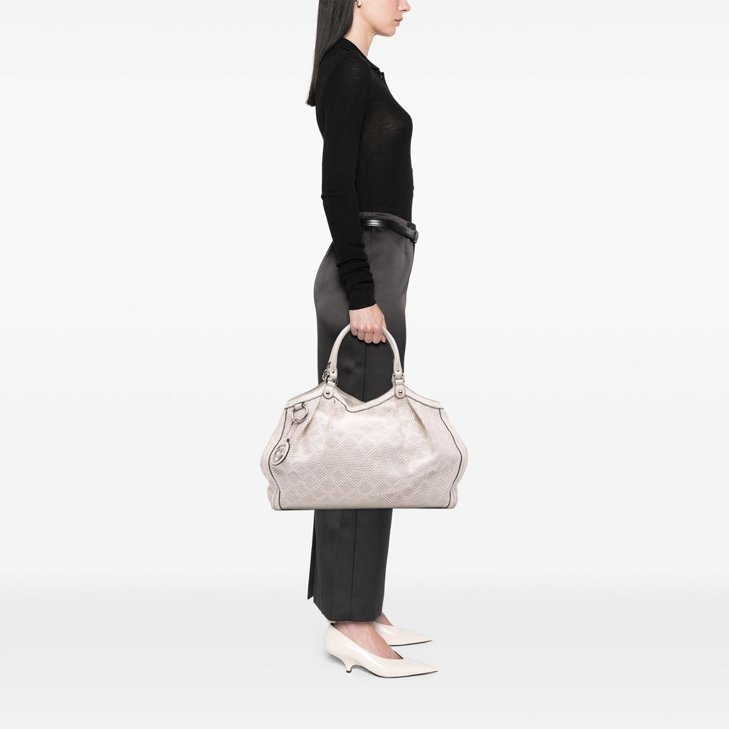 Gucci Large Diamante Raffia Sukey Tote