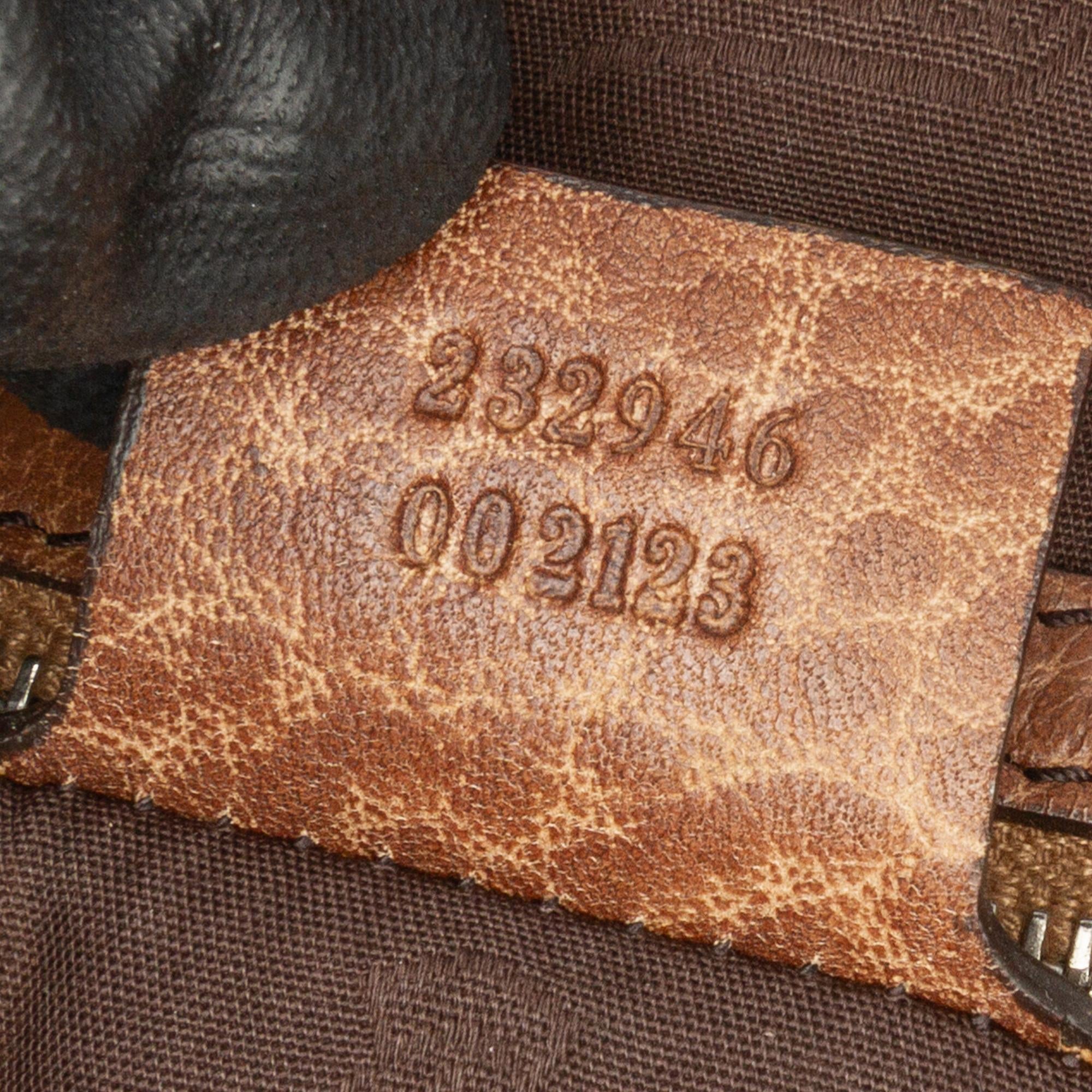 Gucci Large GG Canvas Bamboo Bar Tote