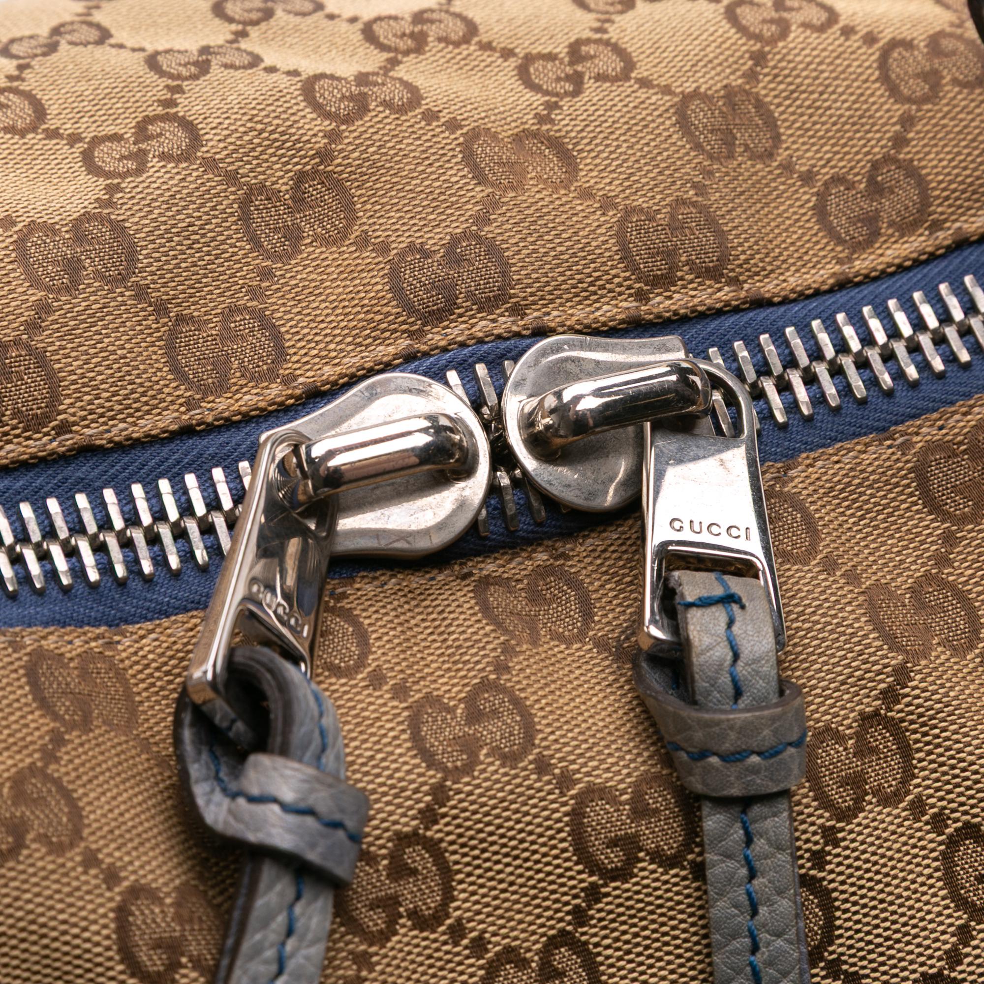 Gucci Large GG Canvas Bamboo Bar Tote