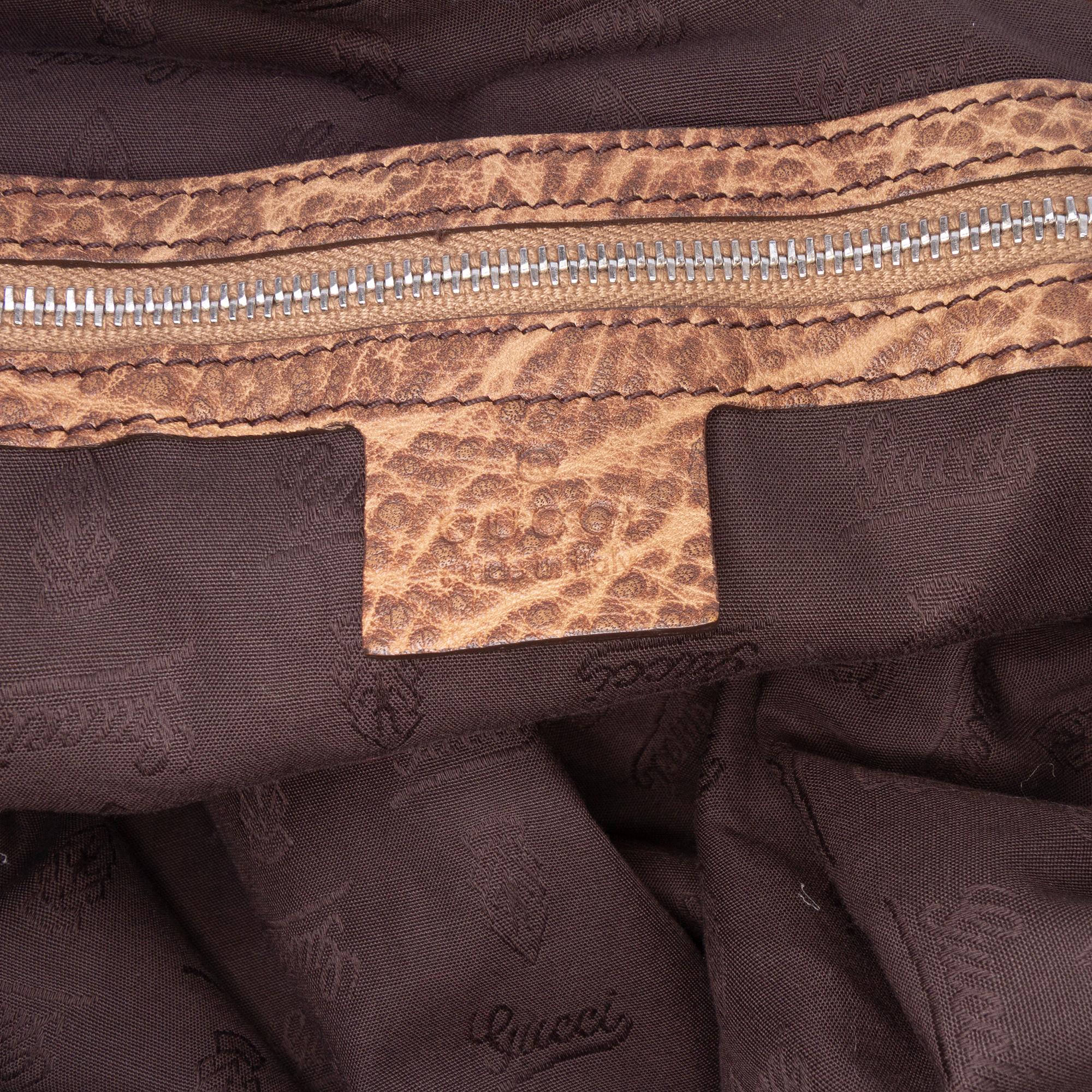 Gucci Large GG Canvas Bamboo Bar Tote
