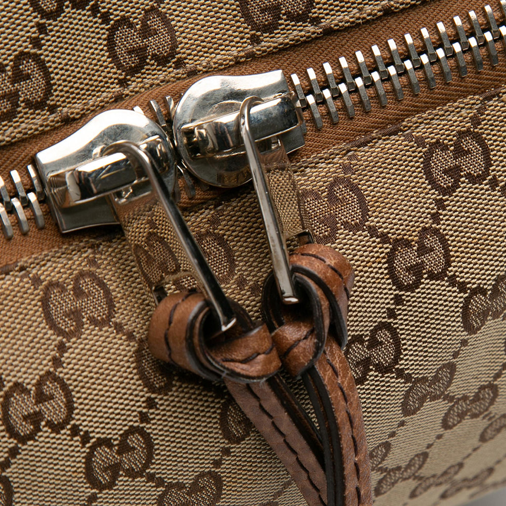 Gucci Large GG Canvas Bamboo Bar Tote