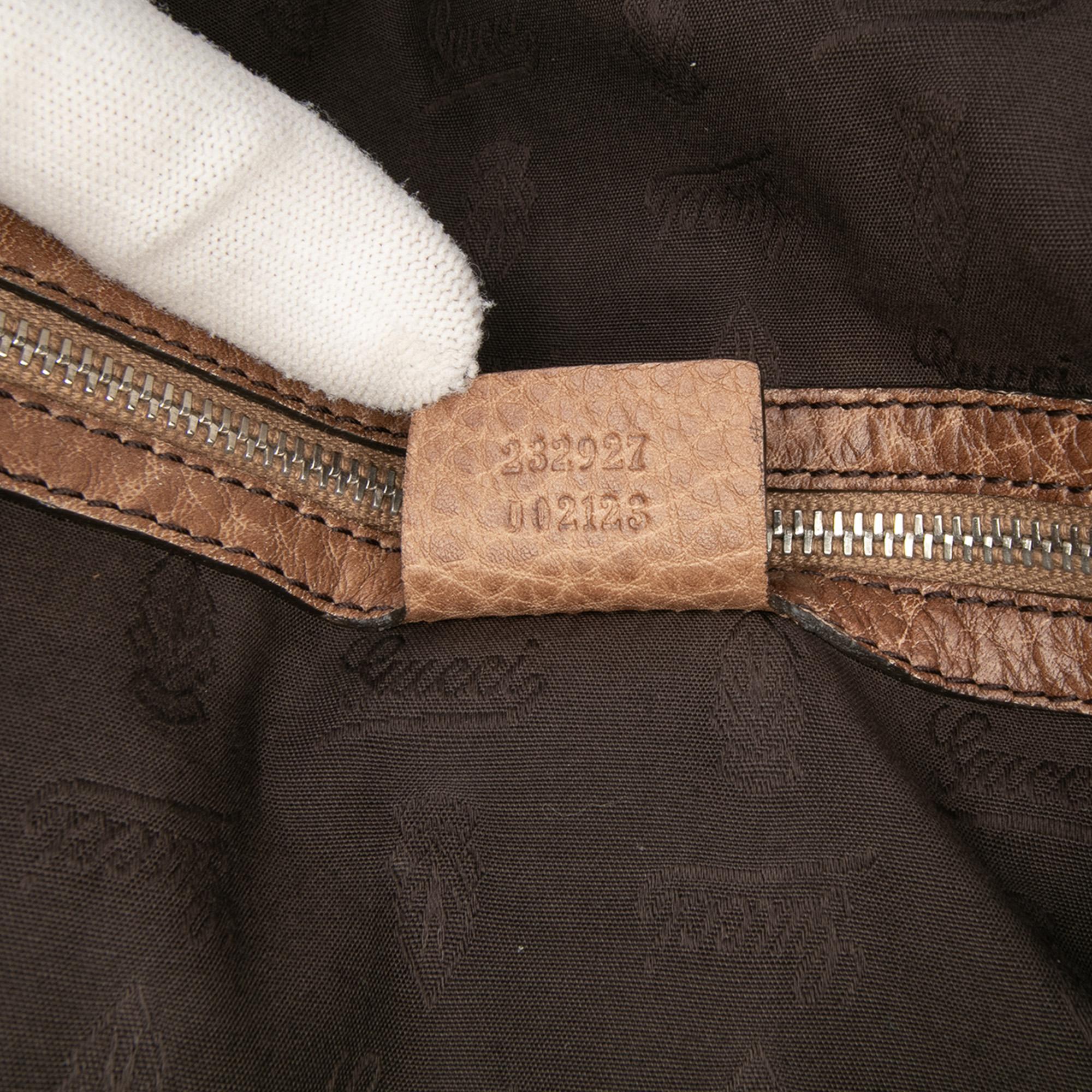Gucci Large GG Canvas Bamboo Bar Tote