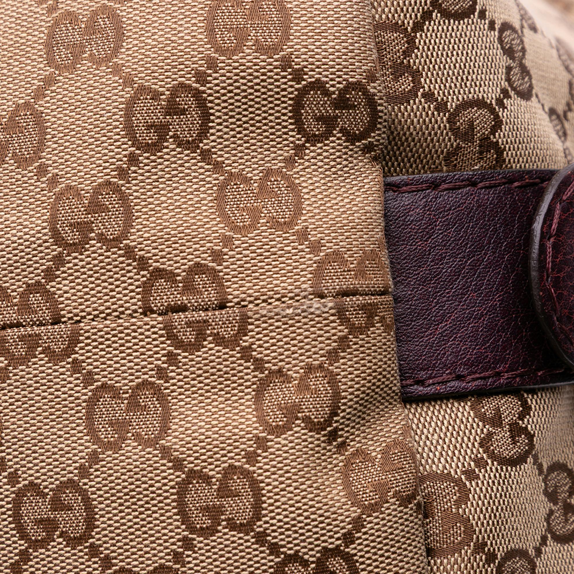 Gucci Large GG Canvas Bamboo Bar Tote