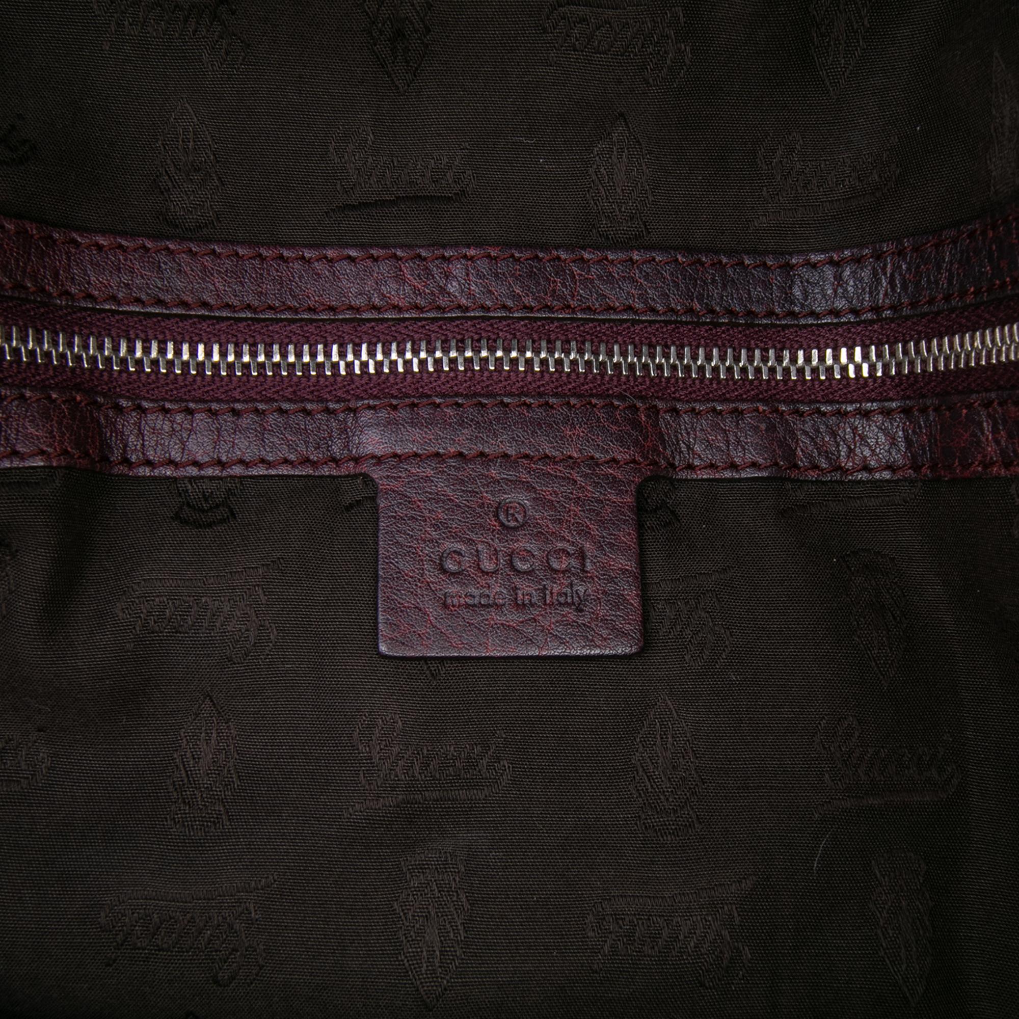 Gucci Large GG Canvas Bamboo Bar Tote