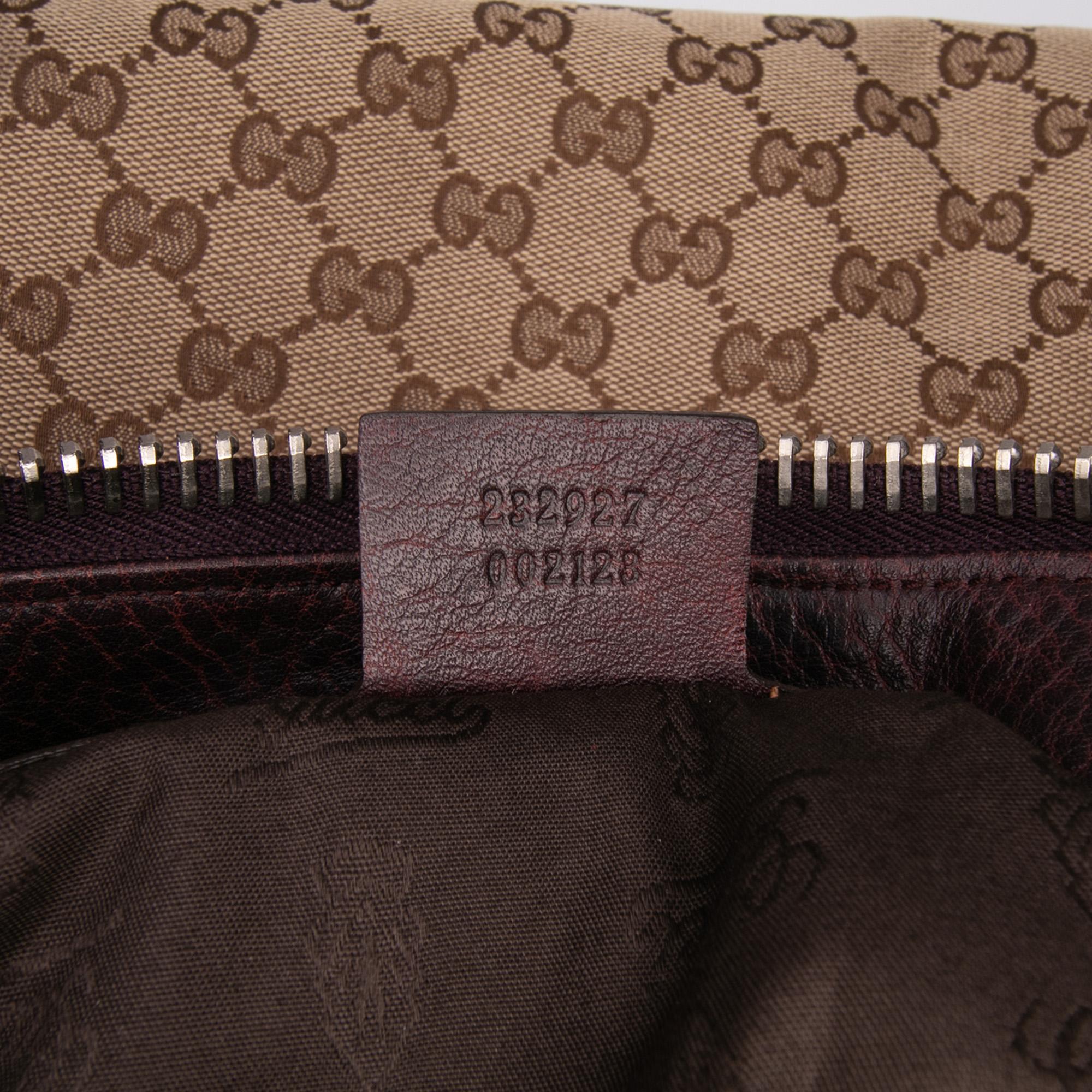 Gucci Large GG Canvas Bamboo Bar Tote
