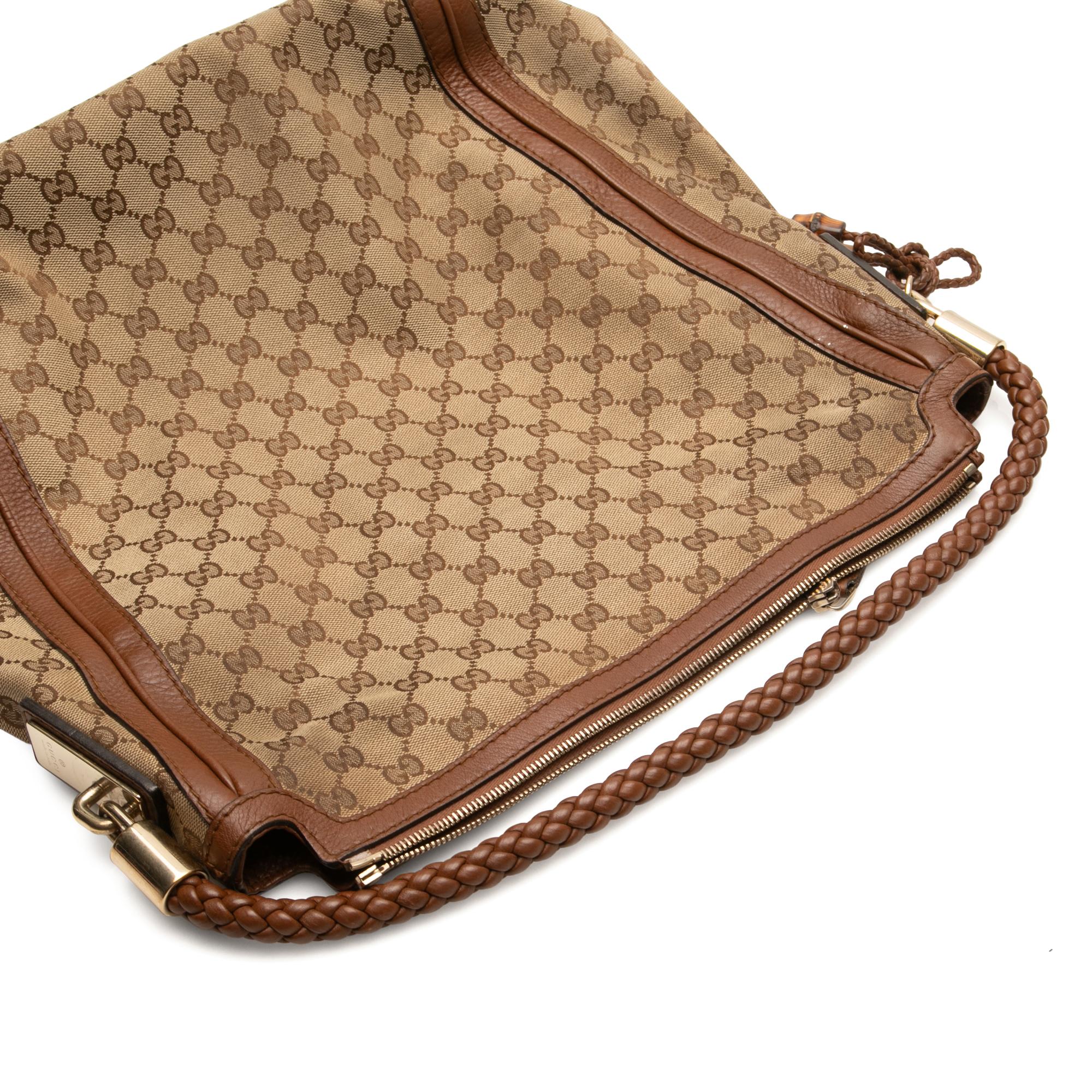 Gucci Large GG Canvas Bella Tote