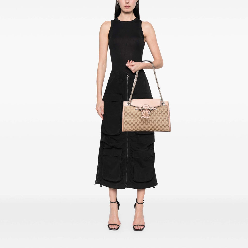 Gucci Large GG Canvas Emily Shoulder Bag