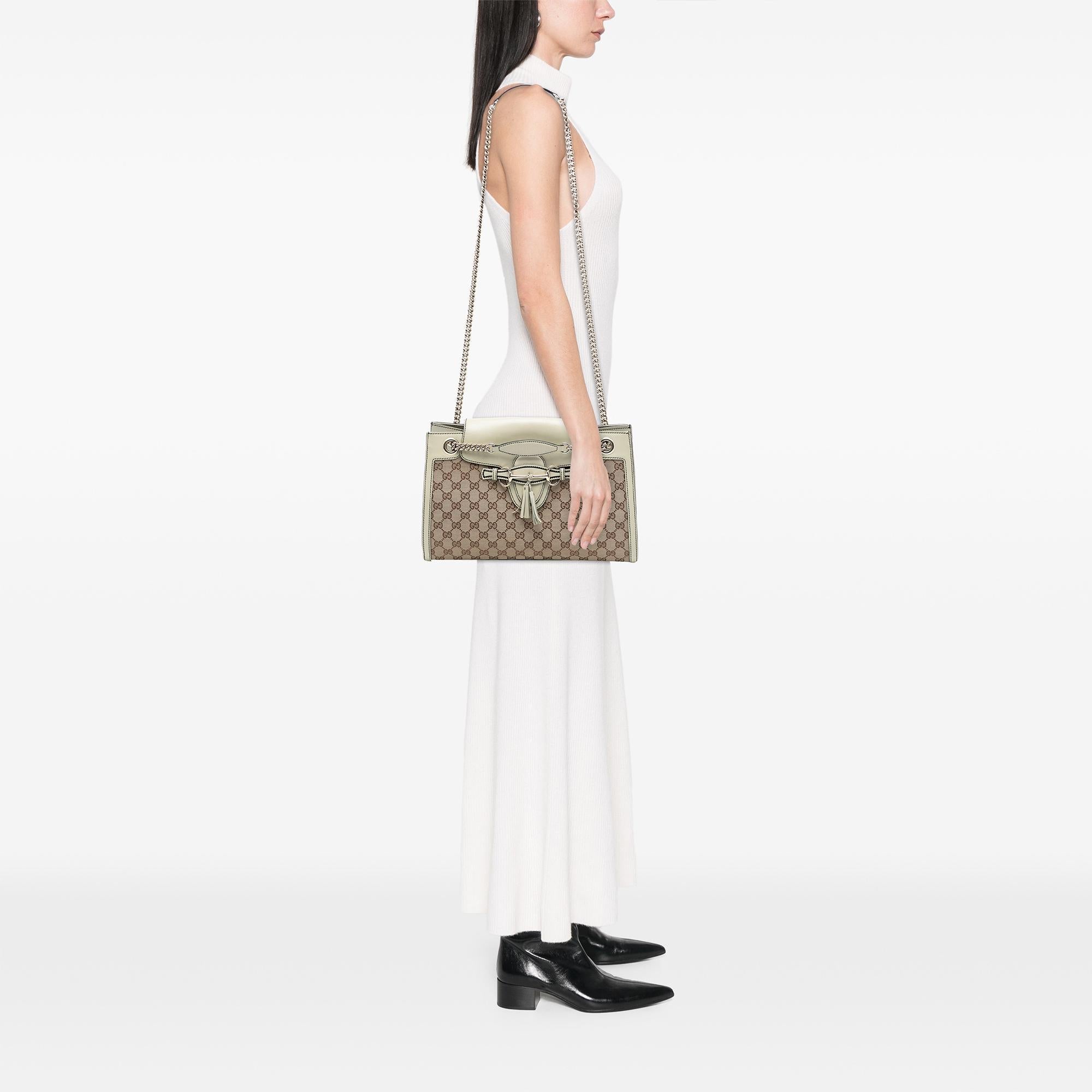 Gucci Large GG Canvas Emily Shoulder Bag