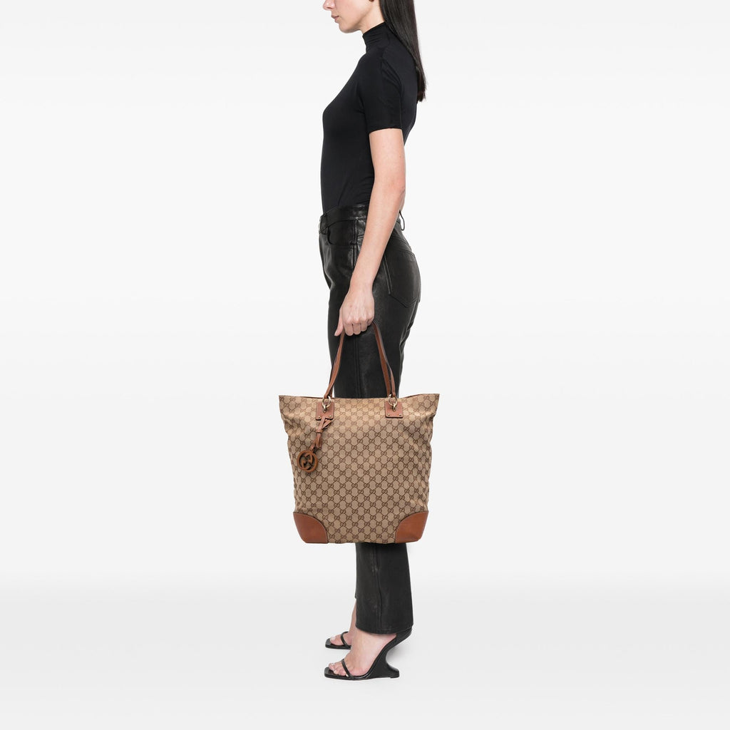 Gucci Large GG Canvas GG Charm Tote