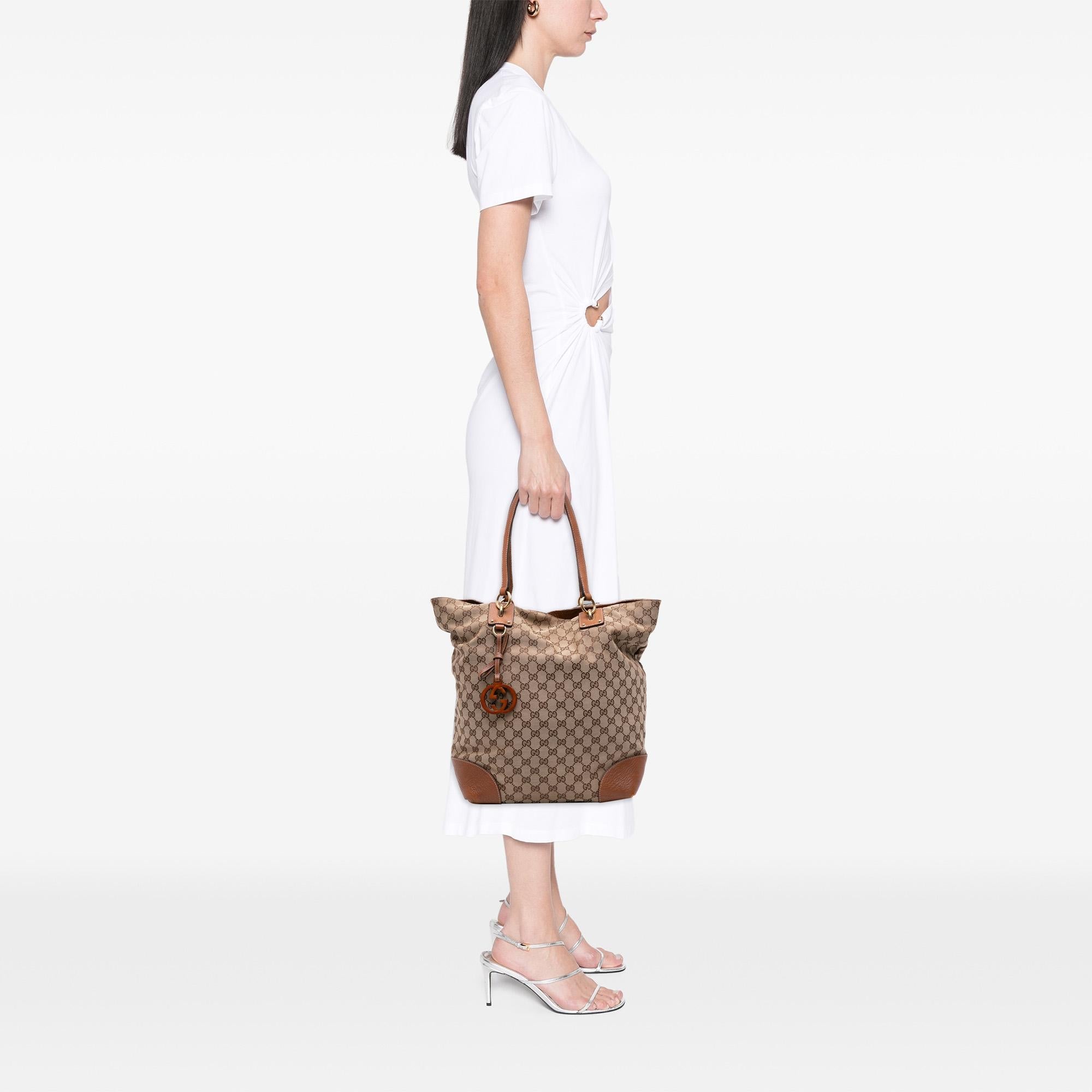 Gucci Large GG Canvas GG Charm Tote