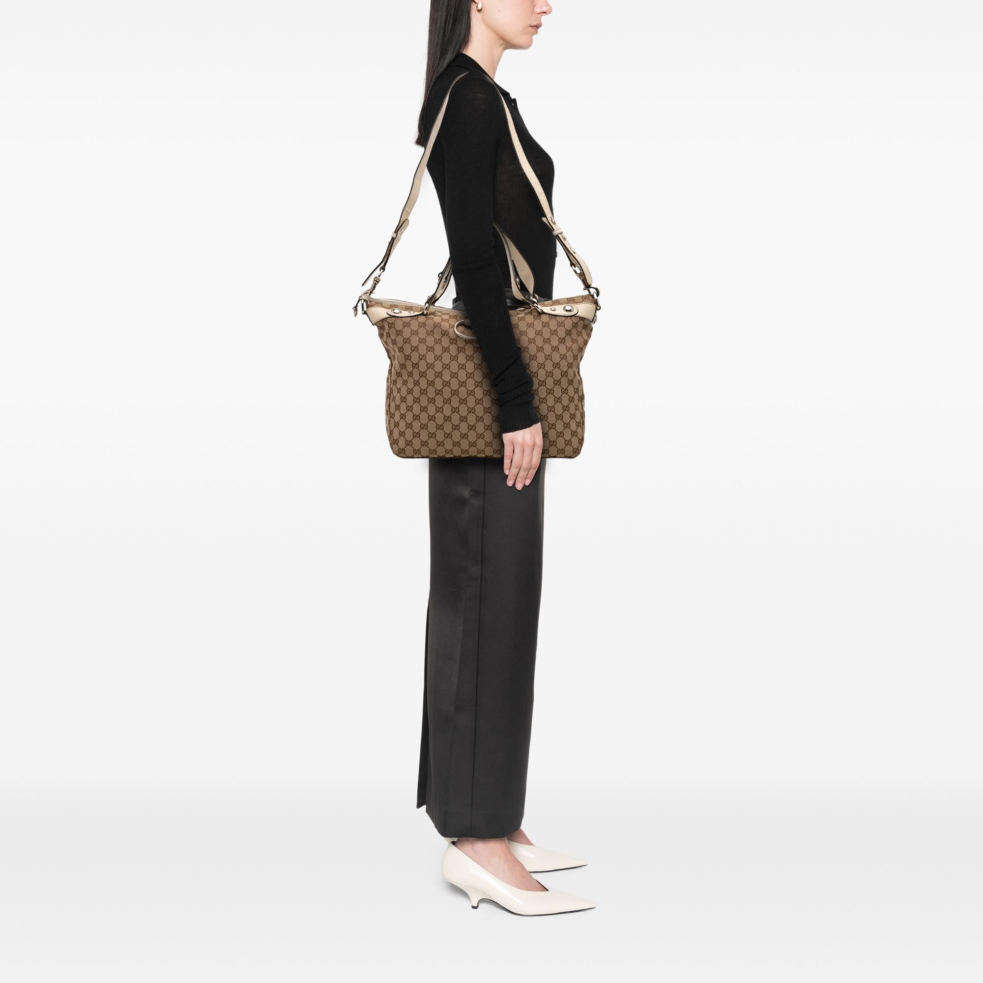 Gucci Large GG Canvas Icon Bit Satchel