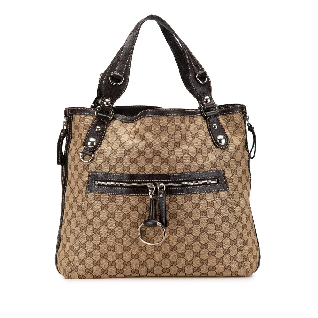 Gucci Large GG Canvas Icon Bit Zip Tote
