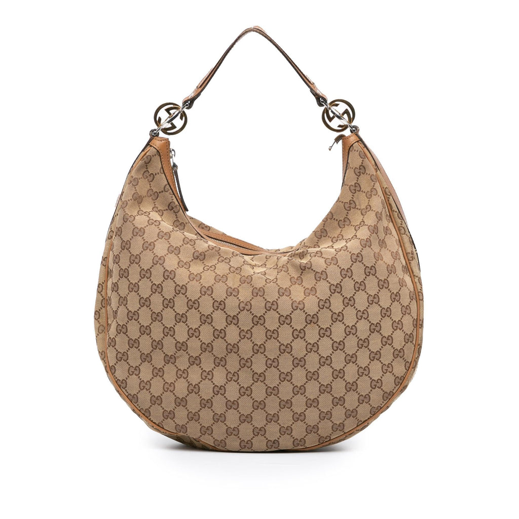 Gucci Large GG Canvas Twins Hobo