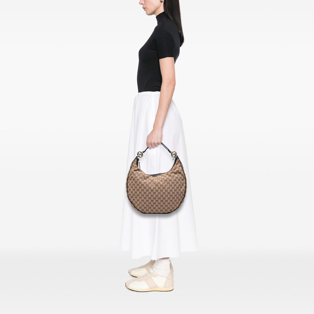 Gucci Large GG Canvas Twins Hobo