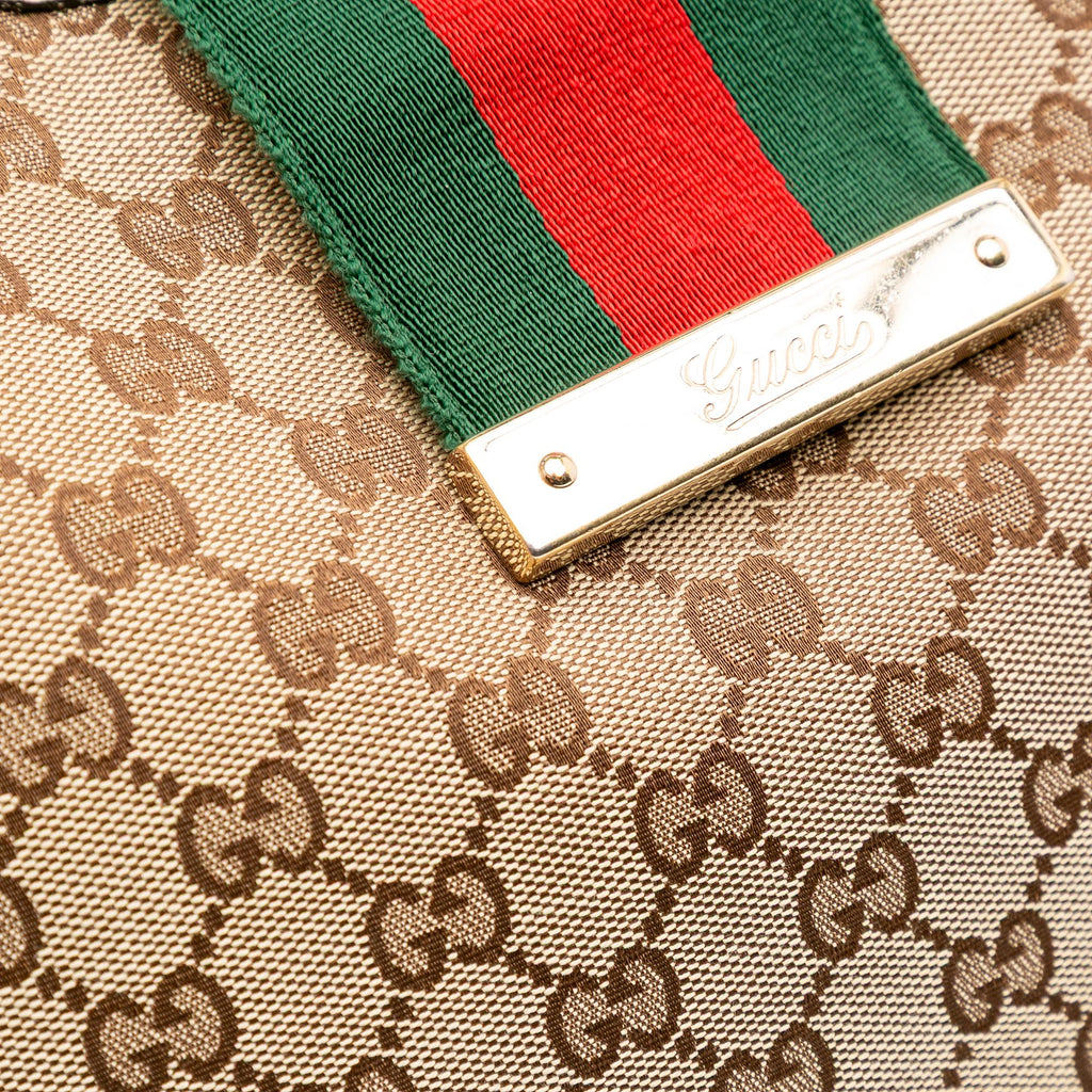 Gucci Large GG Canvas Web New Ladies Hobo