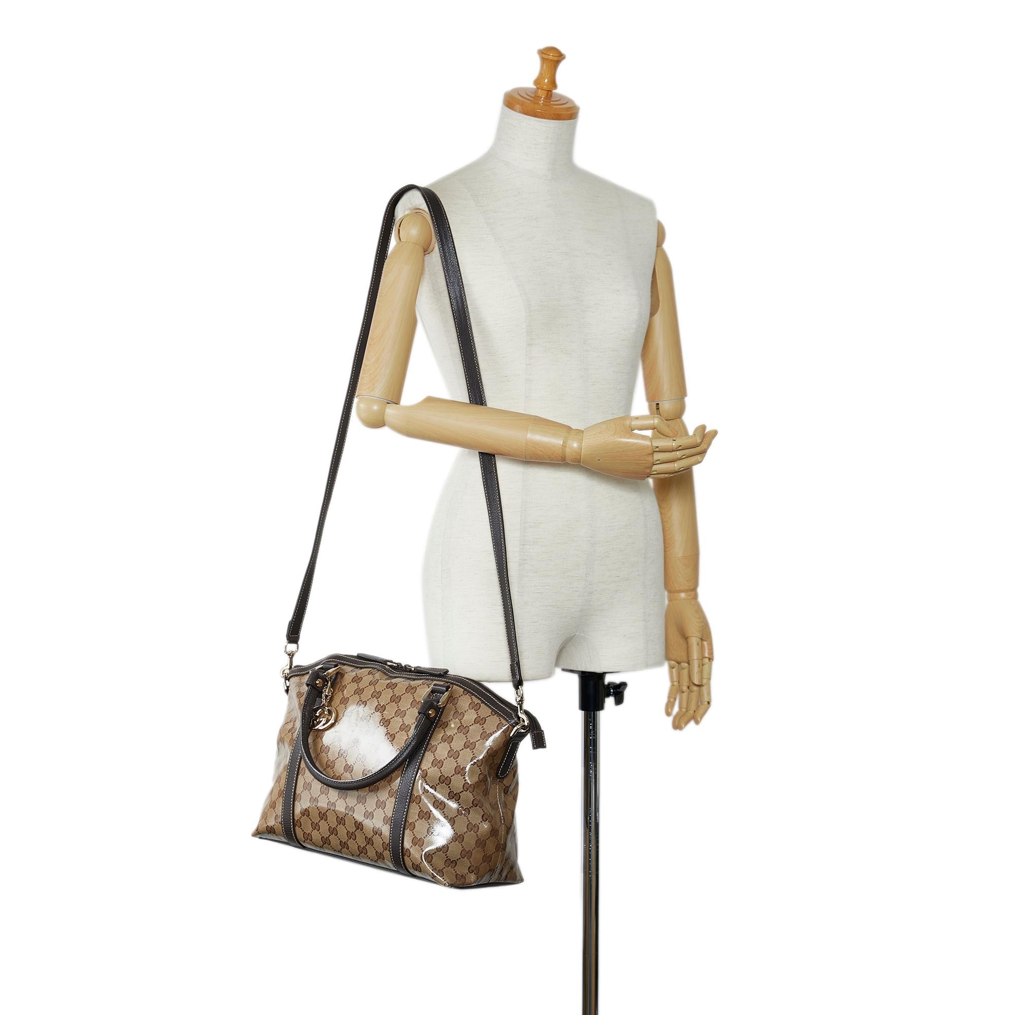 Gucci Large GG Crystal Charm Dome Bag (SHG-7wkE8H)