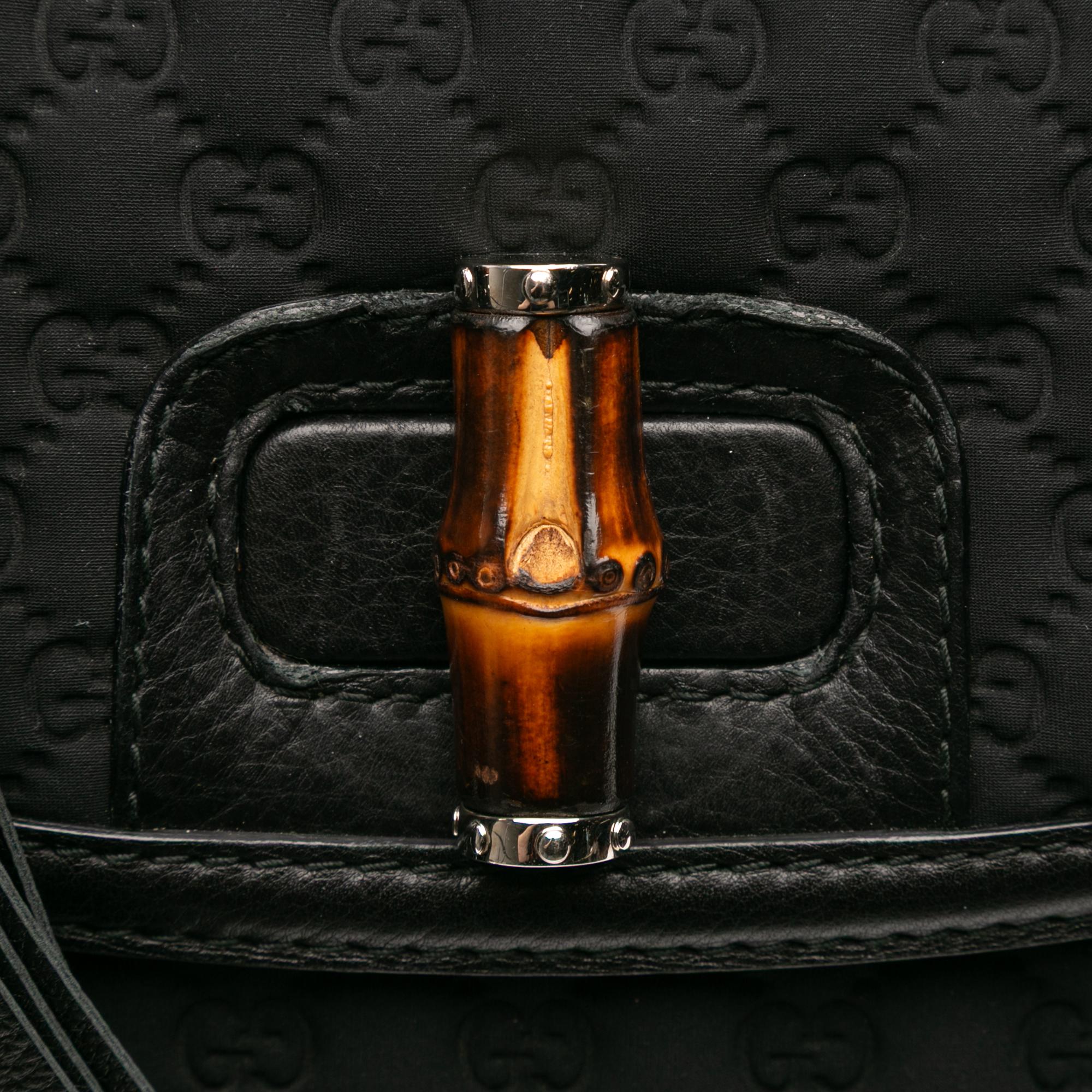 Gucci Large GG Neoprene New Bamboo Top Handle Bag