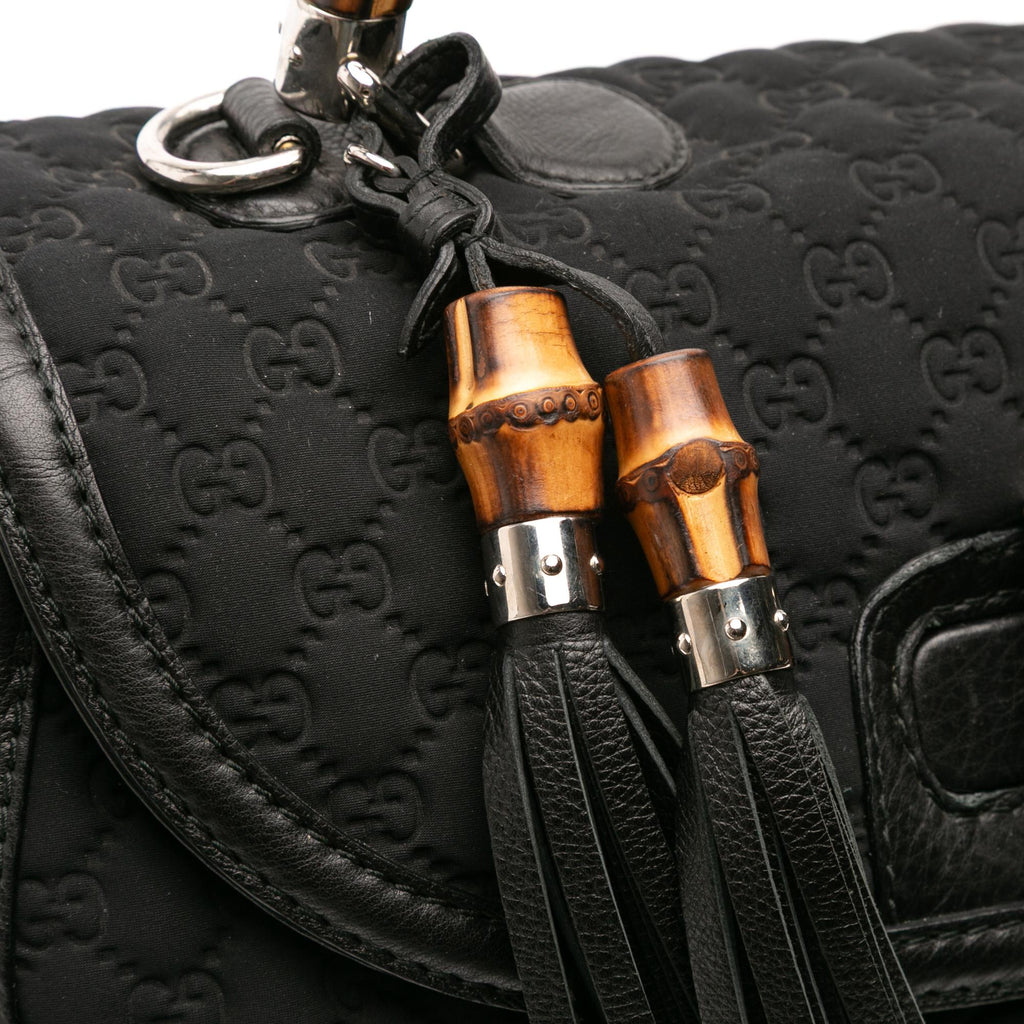Gucci Large GG Neoprene New Bamboo Top Handle Bag