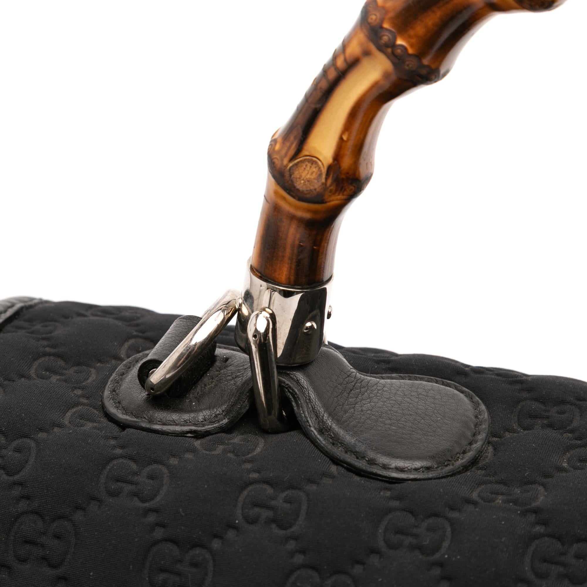 Gucci Large GG Neoprene New Bamboo Top Handle Bag
