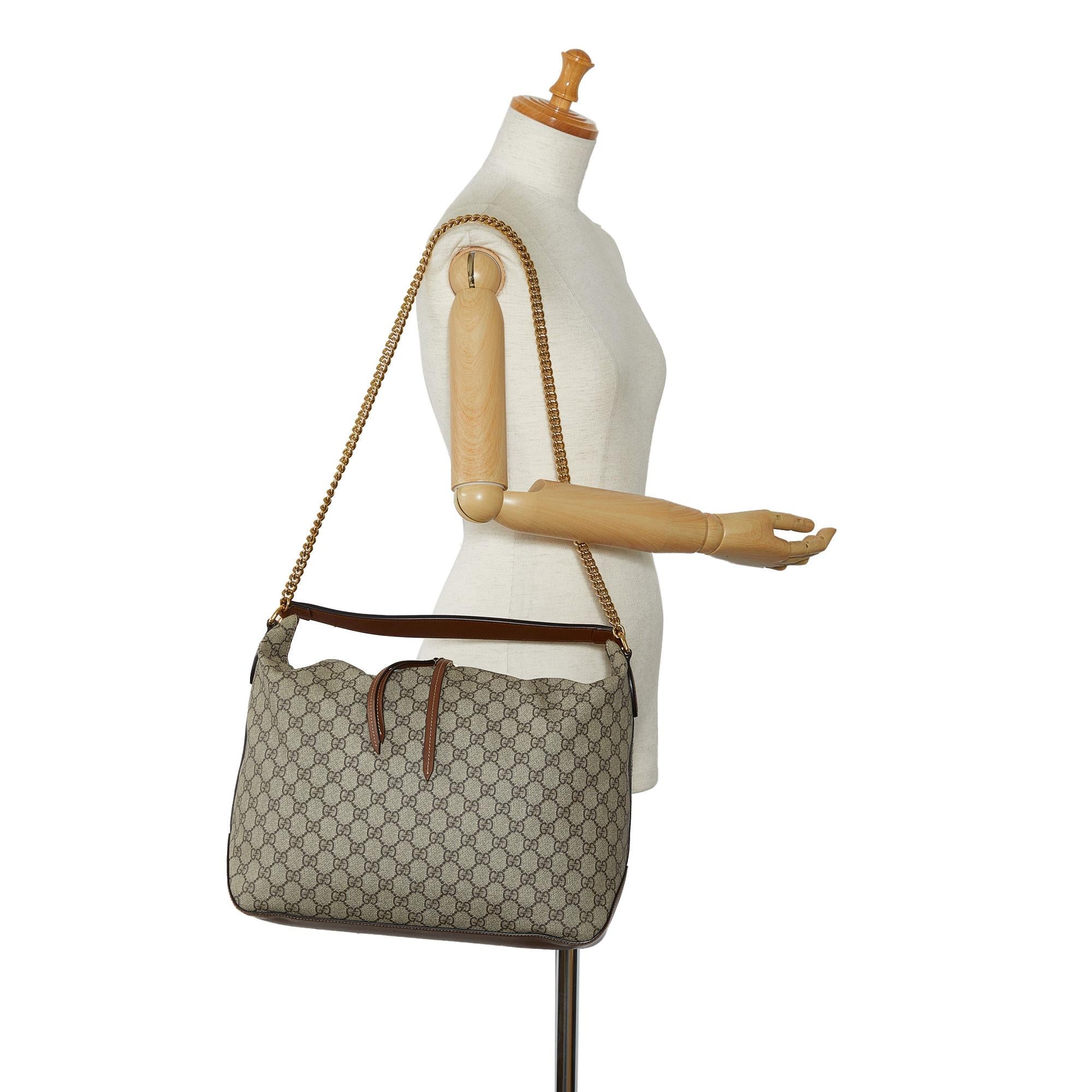 Gucci Large GG Supreme Linea A Hobo (SHG-naOFM6)