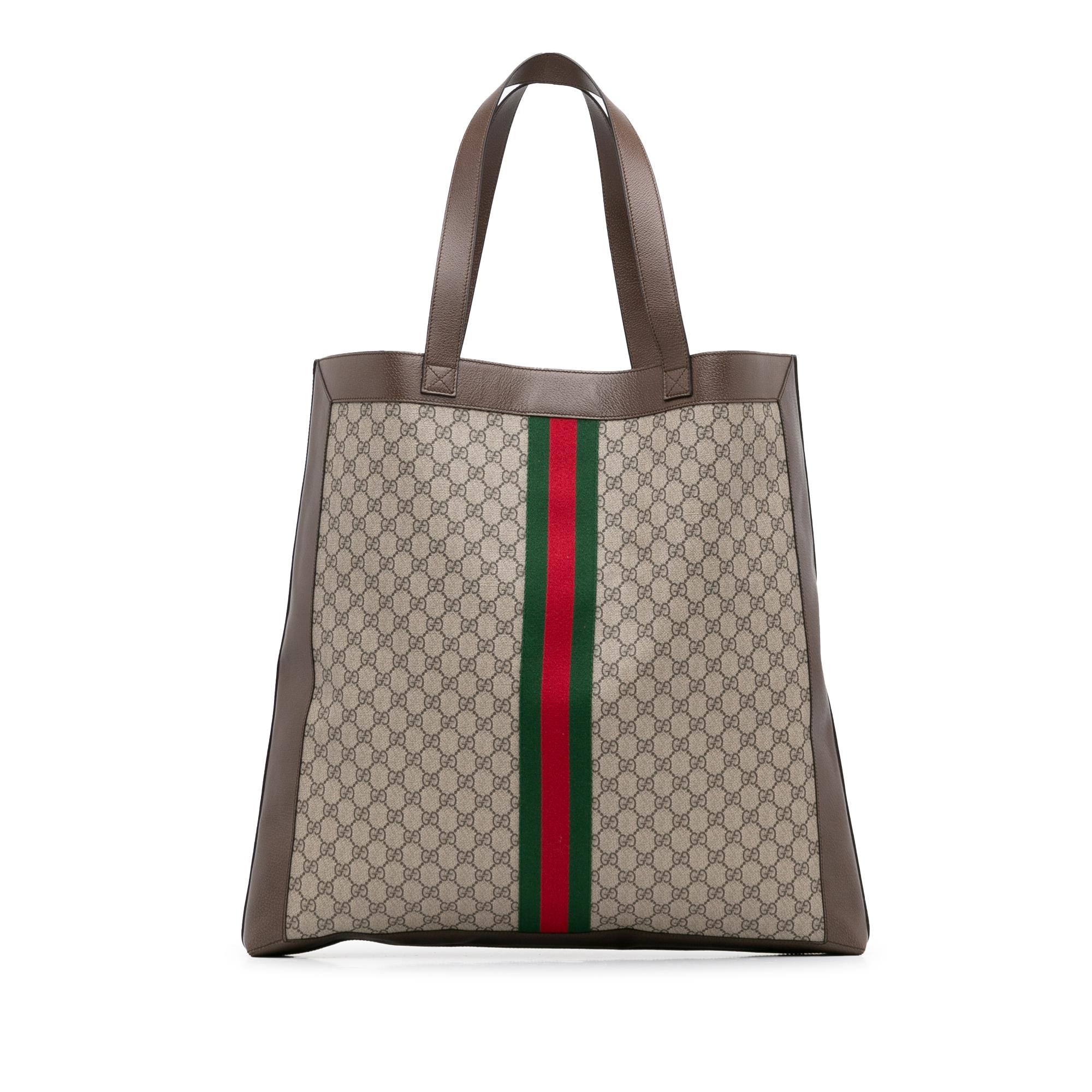 Gucci Large GG Supreme Ophidia Tote Bag (SHG-PkvmIL)