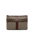 Gucci Large GG Supreme Ophidia Web Clutch