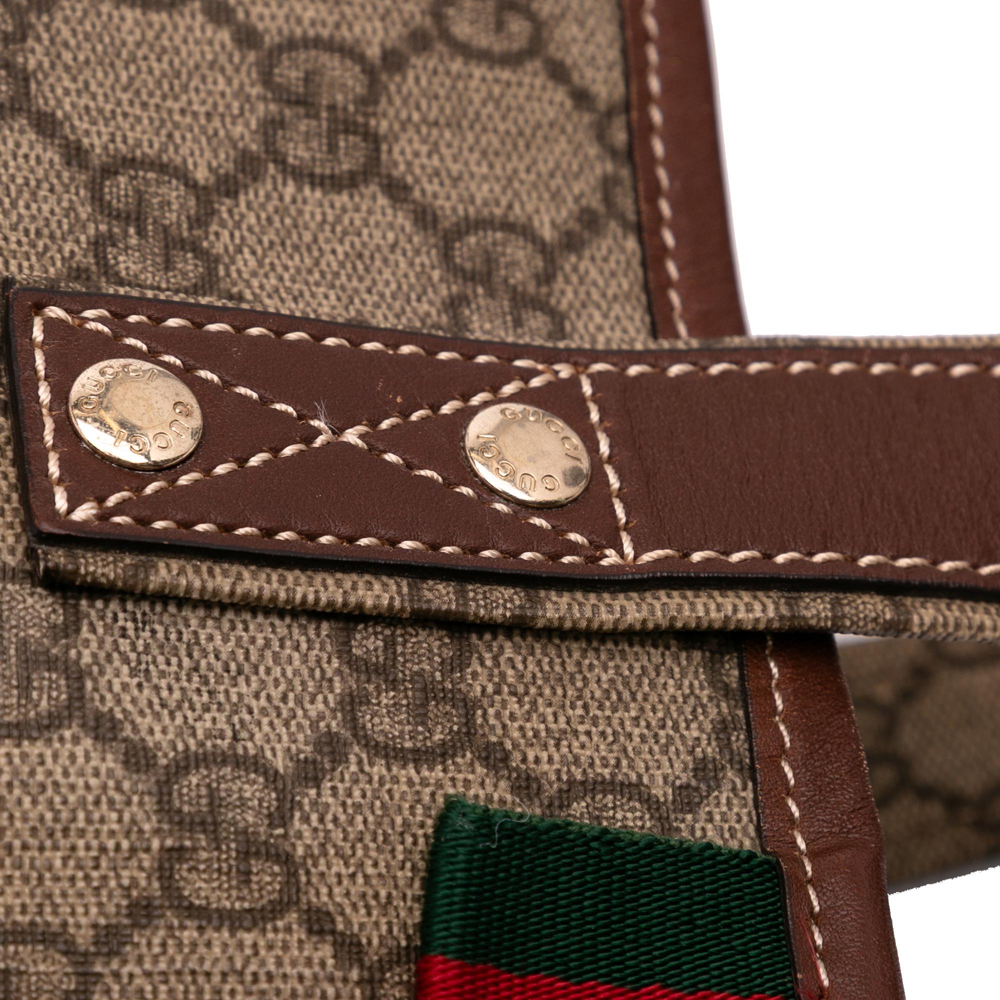 Gucci Large GG Supreme Web Loop Tote