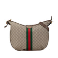 Gucci Large GG Supreme Web Ophidia Half Moon Hobo