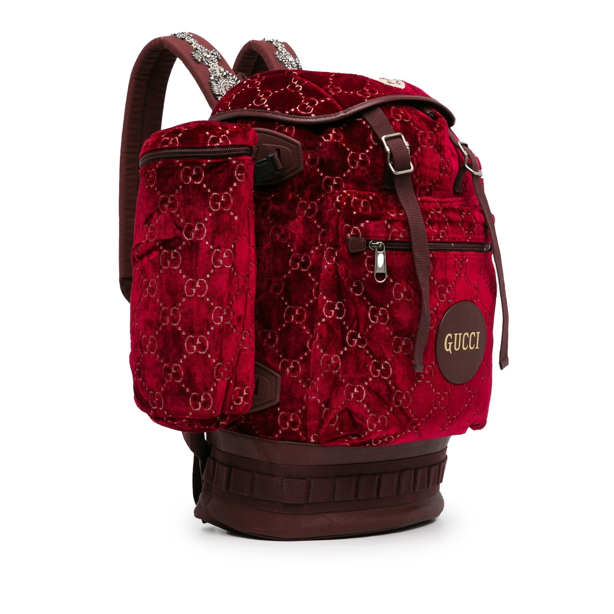 Gucci Large GG Velvet Heart Alpina Backpack (SHG-GnWulN)